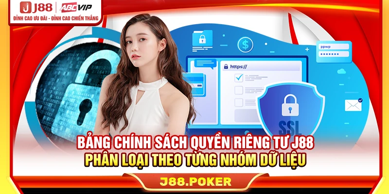 Bảng chính sách quyền riêng tư J88 phân loại theo từng nhóm dữ liệu
