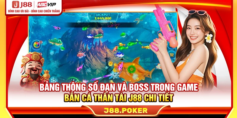 Thông số đạn và boss trong game bắn cá Thần Tài J88 chi tiết