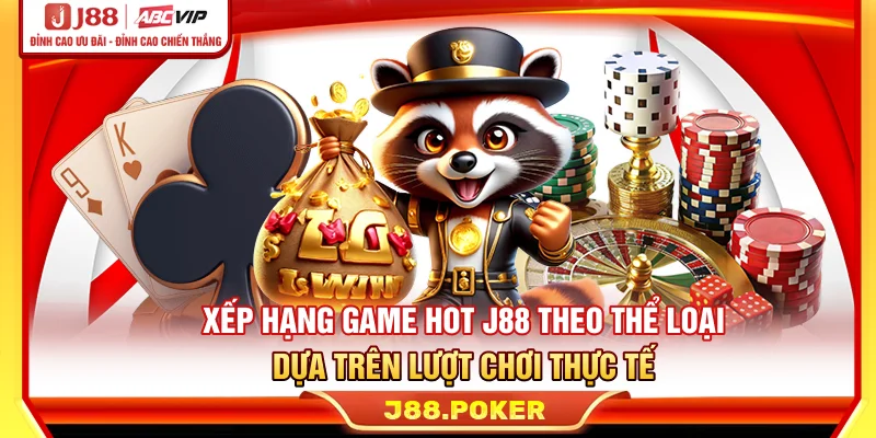 Xếp hạng game hot J88 theo thể loại dựa trên lượt chơi thực tế